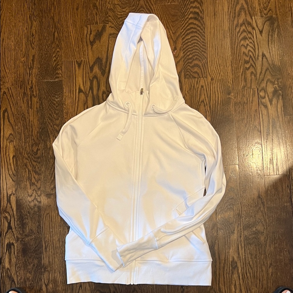 ATHLETA Classic White Zip-Up Hoodie